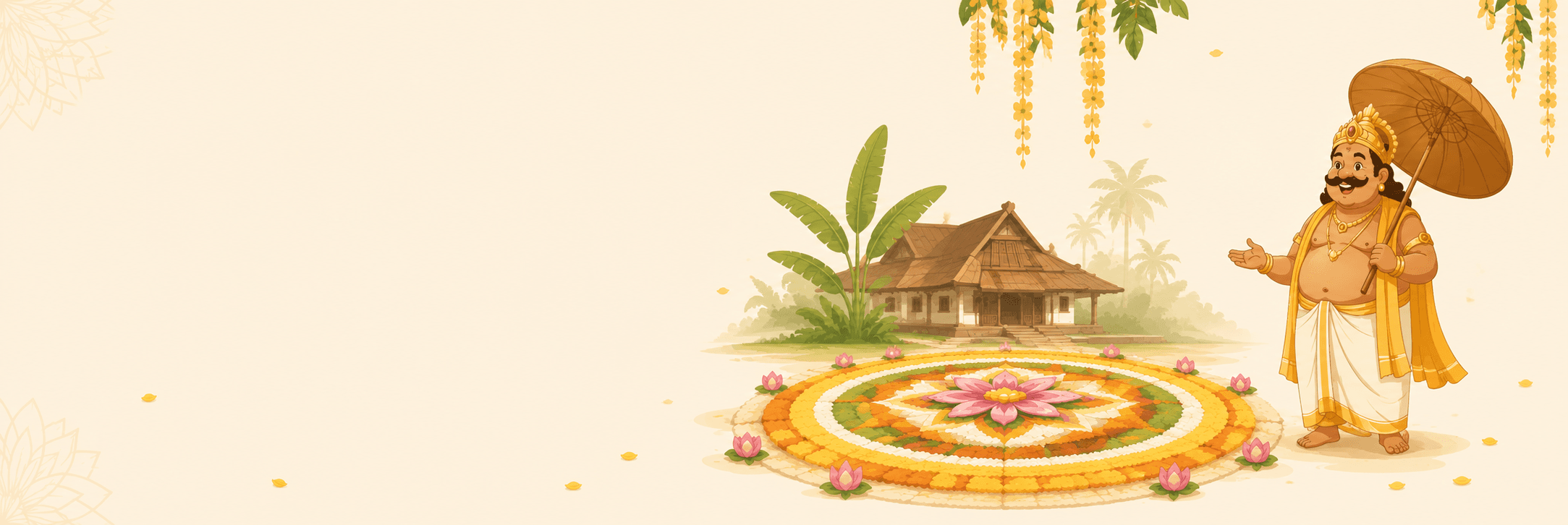 Onam mandala pattern festival banner